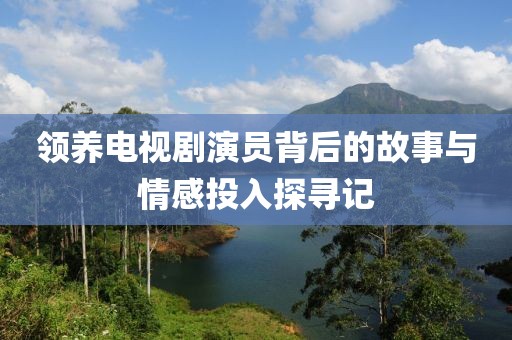 領(lǐng)養(yǎng)電視劇演員背后的故事與情感投入探尋記