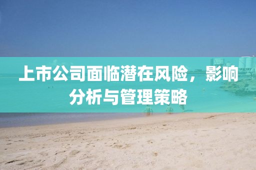 上市公司面臨潛在風(fēng)險，影響分析與管理策略