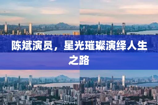 陳斌演員，星光璀璨演繹人生之路