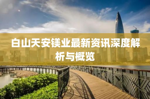 白山天安鎂業(yè)最新資訊深度解析與概覽