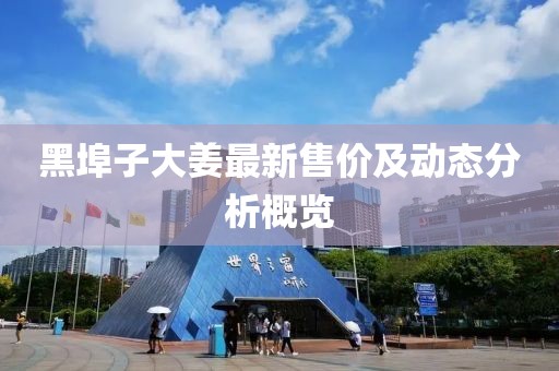 黑埠子大姜最新售價(jià)及動態(tài)分析概覽