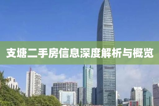 支塘二手房信息深度解析與概覽