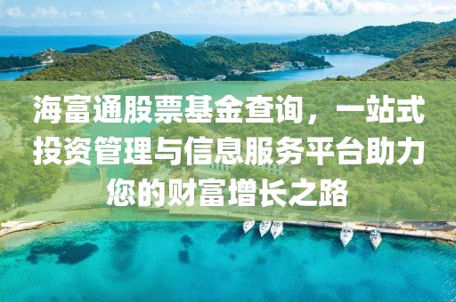 海富通股票基金查詢，一站式投資管理與信息服務(wù)平臺(tái)助力您的財(cái)富增長(zhǎng)之路
