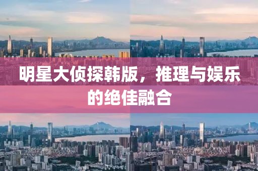 明星大偵探韓版，推理與娛樂(lè)的絕佳融合