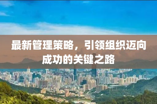 最新管理策略，引領(lǐng)組織邁向成功的關(guān)鍵之路