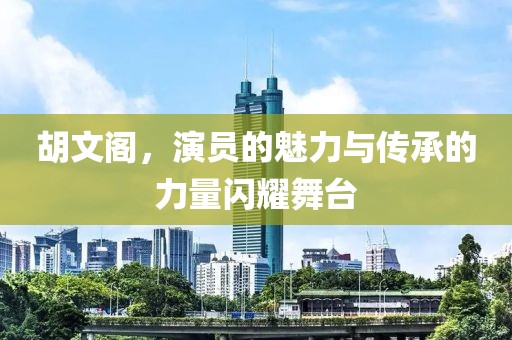 胡文閣，演員的魅力與傳承的力量閃耀舞臺(tái)