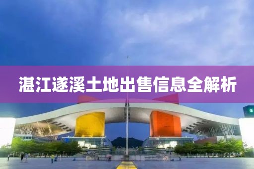湛江遂溪土地出售信息全解析