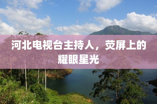 河北電視臺(tái)主持人，熒屏上的耀眼星光