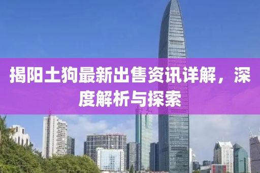 揭陽土狗最新出售資訊詳解，深度解析與探索
