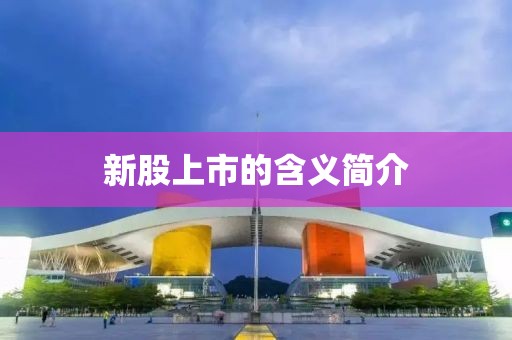 新股上市的含義簡介