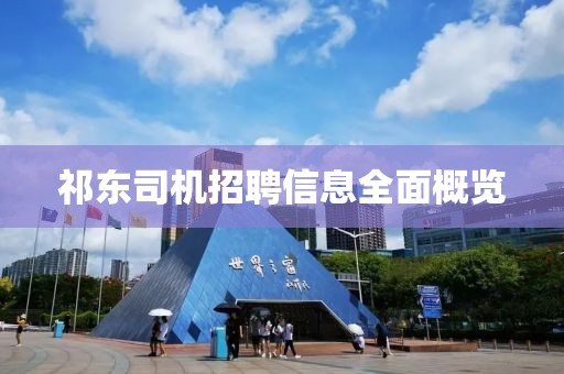 祁東司機(jī)招聘信息全面概覽