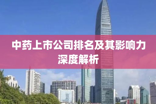 中藥上市公司排名及其影響力深度解析