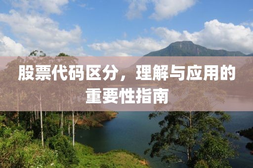 股票代碼區(qū)分，理解與應(yīng)用的重要性指南