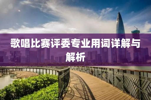 歌唱比賽評(píng)委專業(yè)用詞詳解與解析