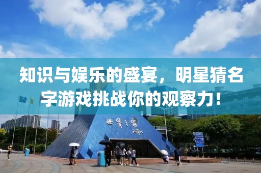 知識與娛樂的盛宴，明星猜名字游戲挑戰(zhàn)你的觀察力！
