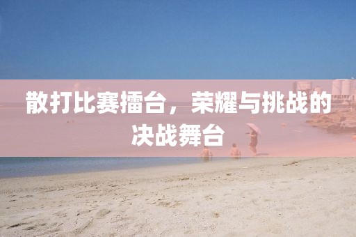 散打比賽擂臺，榮耀與挑戰(zhàn)的決戰(zhàn)舞臺