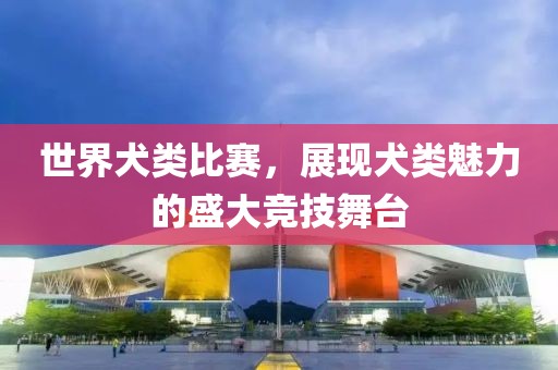 世界犬類比賽，展現(xiàn)犬類魅力的盛大競技舞臺