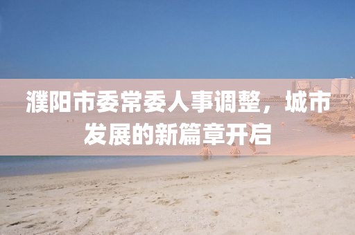 濮陽市委常委人事調(diào)整，城市發(fā)展的新篇章開啟