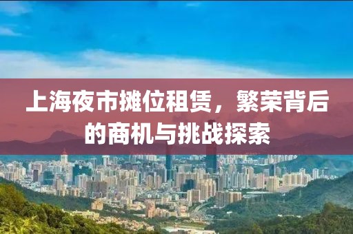 上海夜市攤位租賃，繁榮背后的商機(jī)與挑戰(zhàn)探索