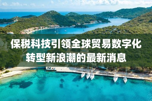 保稅科技引領(lǐng)全球貿(mào)易數(shù)字化轉(zhuǎn)型新浪潮的最新消息