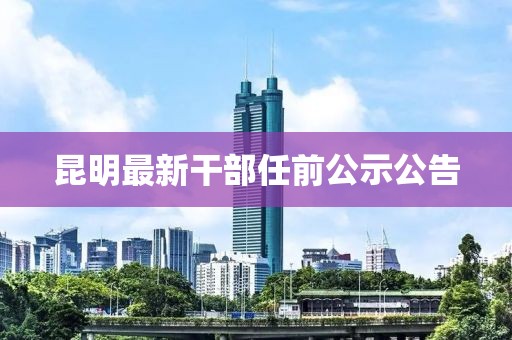 昆明最新干部任前公示公告
