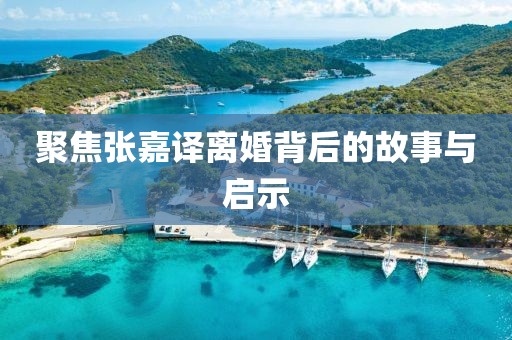 聚焦張嘉譯離婚背后的故事與啟示