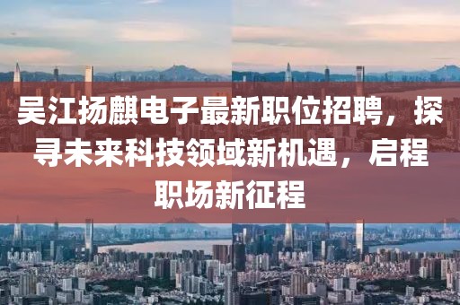 吳江揚(yáng)麒電子最新職位招聘，探尋未來科技領(lǐng)域新機(jī)遇，啟程職場新征程