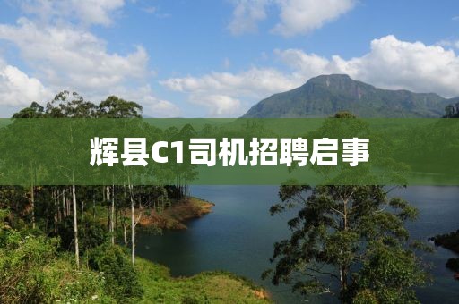 輝縣C1司機招聘啟事