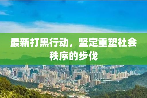 最新打黑行動(dòng)，堅(jiān)定重塑社會(huì)秩序的步伐