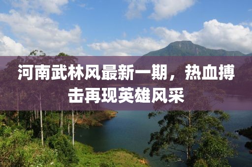 河南武林風(fēng)最新一期，熱血搏擊再現(xiàn)英雄風(fēng)采