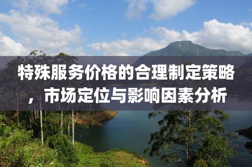 特殊服務(wù)價(jià)格的合理制定策略，市場(chǎng)定位與影響因素分析