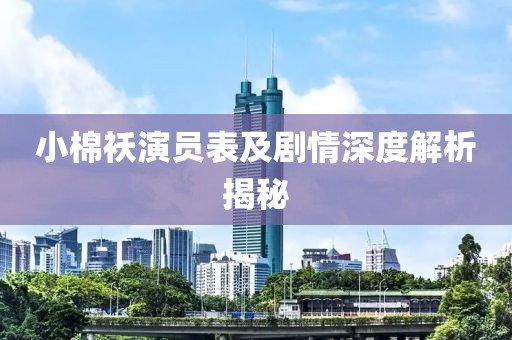 小棉襖演員表及劇情深度解析揭秘