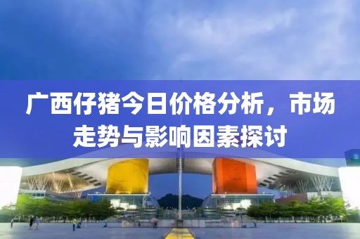 廣西仔豬今日價格分析，市場走勢與影響因素探討