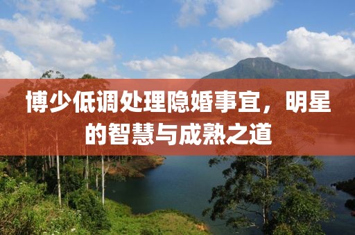博少低調(diào)處理隱婚事宜，明星的智慧與成熟之道