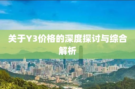 關(guān)于Y3價(jià)格的深度探討與綜合解析