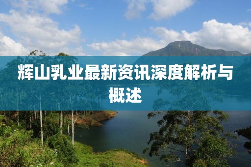輝山乳業(yè)最新資訊深度解析與概述