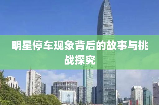 明星停車現(xiàn)象背后的故事與挑戰(zhàn)探究