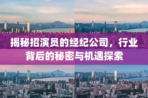 揭秘招演員的經(jīng)紀(jì)公司，行業(yè)背后的秘密與機(jī)遇探索