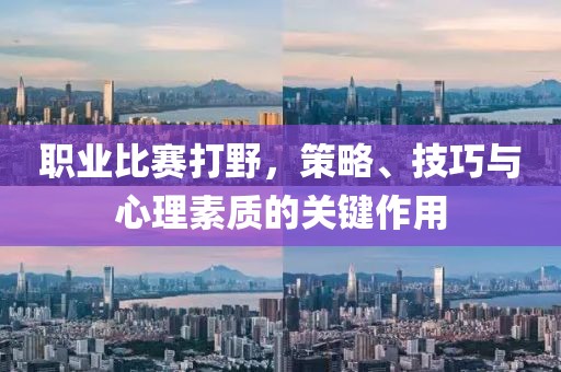 職業(yè)比賽打野，策略、技巧與心理素質(zhì)的關(guān)鍵作用