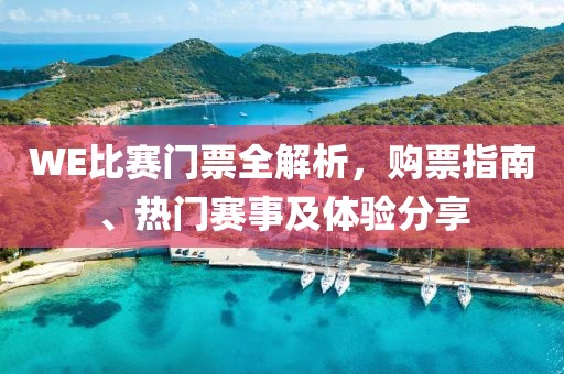 WE比賽門票全解析，購(gòu)票指南、熱門賽事及體驗(yàn)分享