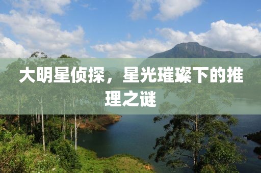 大明星偵探，星光璀璨下的推理之謎