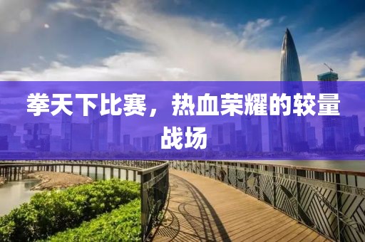拳天下比賽，熱血榮耀的較量戰(zhàn)場