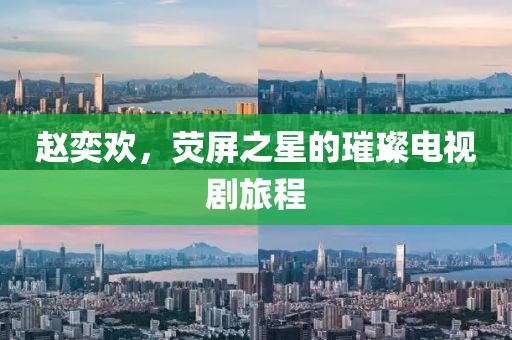 趙奕歡，熒屏之星的璀璨電視劇旅程