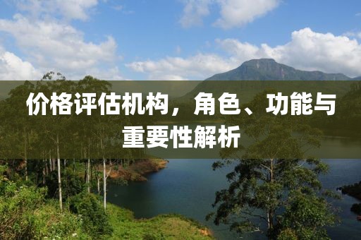 價(jià)格評(píng)估機(jī)構(gòu)，角色、功能與重要性解析