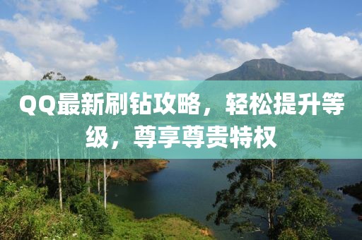 QQ最新刷鉆攻略，輕松提升等級(jí)，尊享尊貴特權(quán)