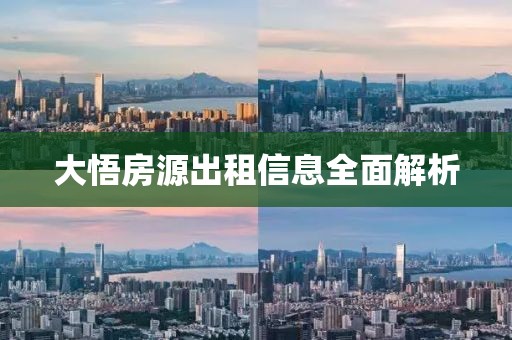 大悟房源出租信息全面解析