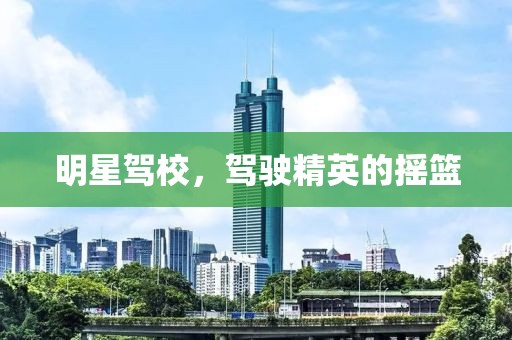 明星駕校，駕駛精英的搖籃