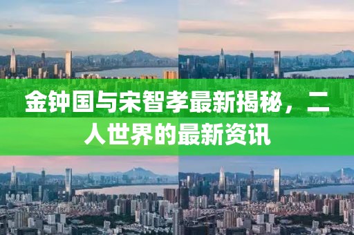 金鐘國與宋智孝最新揭秘，二人世界的最新資訊
