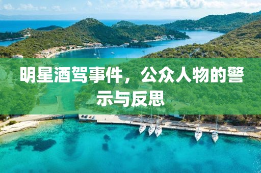 明星酒駕事件，公眾人物的警示與反思