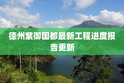德州紫御國都最新工程進(jìn)度報告更新